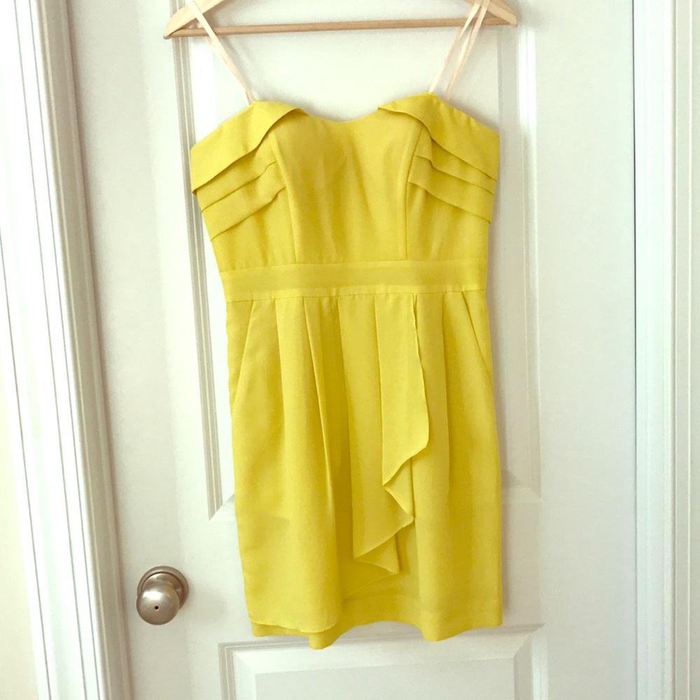 BCBG Generation Strapless Yellow Dress NWT